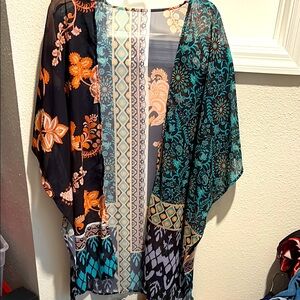 Colorful Floral Kimono Cardigan